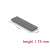 DELOCK Hővezető párna 70 x 20 x 1,75 mm M.2 modulokhoz 3,2 W/mK alacsony olaj szivárgás