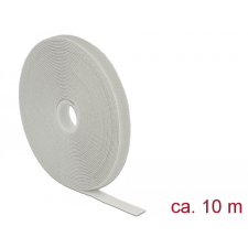 DELOCK Hurkolható rögzítők, 10 m x 13 mm (H x Sz) tekercs, szürke villanyszerelés