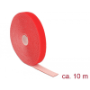 Delock Hurkolható rögzítők, 10 m x 20 mm (H x Sz) tekercs, piros