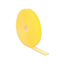 DELOCK Hurkolható rögzítok, 10 m x 20 mm (H x Sz) tekercs, sárga villanyszerelés
