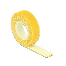 DELOCK Hurkolható rögzítok, 1 m x 13 mm (H x Sz) tekercs, sárga villanyszerelés