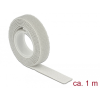 DELOCK Hurkolható rögzítők, 1 m x 13 mm (H x Sz) tekercs, szürke