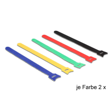 DELOCK Hurkolható rögzítők, 240 x 12 mm (H x Sz), 10 darab, színes villanyszerelés