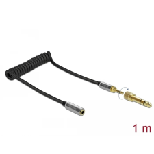 DELOCK Jack Hosszabbító Fekete 1m 85831 kábel és adapter