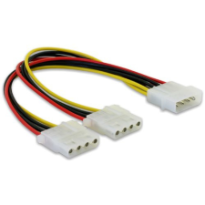 DELOCK KAB Delock 82100 Y elosztó kábel - 2 db 4pin Molex - 0,1m kábel és adapter