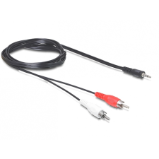 DELOCK kábel, audio DC jack 3.5 mm apa > 2 x RCA apa, 5 m kábel és adapter