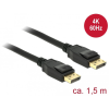 DELOCK Kábel Displayport 1.2 dugó > Displayport dugó 4K 60 Hz 1,5 m
