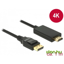 DELOCK Kábel Displayport 1.2 dugó &gt; High Speed HDMI-A dugó passzív 4K 1 m fekete kábel és adapter