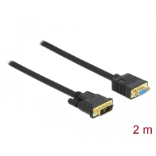 DELOCK Kábel DVI 12+5 csatlakozódugóval - VGA csatlakozódugóval 2m (86753) (DE86753) kábel és adapter
