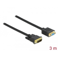 DELOCK Kábel DVI 12+5 csatlakozódugóval - VGA csatlakozódugóval 3 m kábel és adapter