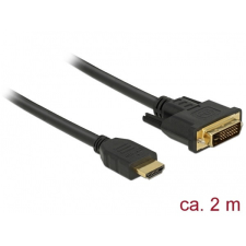 DELOCK kábel HDMI male &gt; DVI 24+1 male kétirányú 2m kábel és adapter