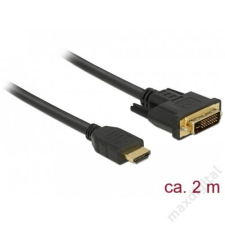 DELOCK kábel HDMI male to DVI 24+1 male kétirányú, 2m kábel és adapter