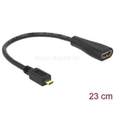 DELOCK kábel HDMI-micro D male to HDMI-A female, 23cm (DL65391) kábel és adapter