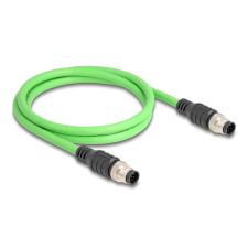  Delock Kábel M12 A kódolt 8 tűs apa - apa PUR (TPU) 1 m kábel és adapter