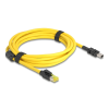 DELOCK kábel RJ45 dugó Cat.6-Mini I/O 8 tűs D-alakú 2-es típusú dugó 3 m sárga