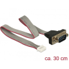DELOCK kábel soros pin header anya > 1 x RS-232 DB9 apa 2 mm-es osztású elrendezés: sodrott