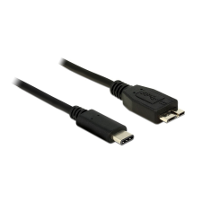 DELOCK Kábel SuperSpeed USB (USB 3.1, Gen 2) USB Type-C dugó > USB Micro-B típusú dugó 1 m fekete kábel és adapter