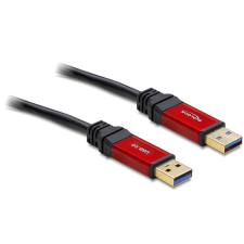 DELOCK kábel USB 3.0-A apa / apa 1 méteres Prémium kábel és adapter