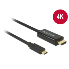 DELOCK Kábel USB Type-C csatlakozódugó &gt; HDMI csatlakozódugó (DP váltakozó) 4K 30 Hz,3 m,fekete kábel és adapter