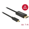 DELOCK kábel USB Type-C male to Displayport male (DP Alt Mode) 4K 60Hz, 1m