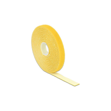 DELOCK Kabelbinder Klettverschluss 5000x13mm 1x Rol gelb (18735) asztali számítógép kellék