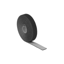 DELOCK Kabelbinder Klettverschluss 5000x20mm 1x Rol schwarz (18715) asztali számítógép kellék