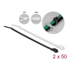 DELOCK Kábelkötegelő lapos fejrésszel hossza 205 mm szélessége 4,6 mm, 100 db.