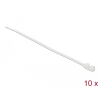DELOCK Kábelkötöző szorító fűzőlyukkal Hx 160 x Sz 4,8 mm, 10 darab fehér