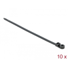 DELOCK Kábelkötöző szorító fűzőlyukkal Hx 400 x Sz 7,6 mm, 10 darab fekete