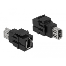 DELOCK Keystone modul, FireWire-csatlakozóhüvely > FireWire-csatlakozóhüvely, fekete egyéb hálózati eszköz