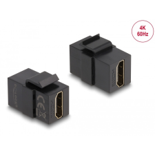 DELOCK Keystone modul, HDMI-csatlakozóhüvely &gt; HDMI-csatlakozóhüvely, fekete egyéb hálózati eszköz