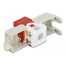 DELOCK Keystone modul RJ45 jack > LSA Cat.6 UTP piros-fehér (86344) (delock86344) asztali számítógép kellék