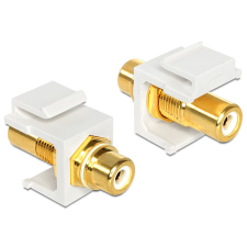 DELOCK Keystone RCA anya > RCA anya, aranyozott csatlakozó, fehér egyéb hálózati eszköz