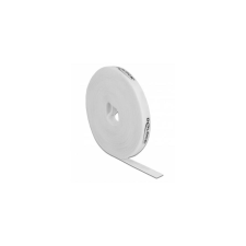 DELOCK Klettband auf Rolle L 10 m x B 15 mm weiß (18388) asztali számítógép kellék