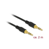 DELOCK Klinkenkabel 3.5mm 3Pin St > St 2.0m schwarz (85549)