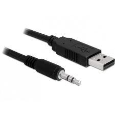 DELOCK konverter USB 2.0 apa &gt; soros-TTL 3.5 mm sztereo jack, 1.8 m (5 V) kábel és adapter
