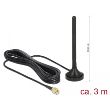 DELOCK LTE antenna SMA-dugó 2 dBi irányítatlan, rögzített, mágneses talppal és csatlakozókábellel RG egyéb hálózati eszköz