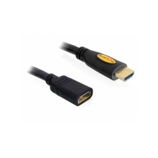 DELOCK magas sebességű HDMI hosszabbító kábel, Ethernettel, A apa / anya, 5 m kábel és adapter