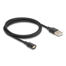 DELOCK Mágneses USB töltő kábel, fekete 1 m kábel és adapter