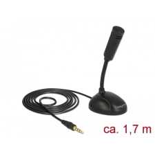 DELOCK mikrofon okostelefonhoz / tablethez állvánnyal 3,5 mm-es 4 pólusú sztereó jack mikrofon