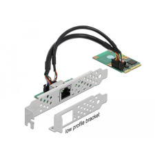 DELOCK Mini PCIe I/O PCIe teljes méretű 1 x RJ45 Gigabit LAN kábel és adapter