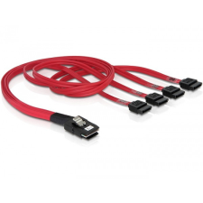 DELOCK mini SAS 36 tűs - 4db SATA kábel (SFF 8087 - 4db SATA) 50cm kábel és adapter