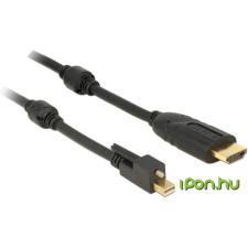 DELOCK miniDisplayport 1.2-dugós csatl. csavarral kábel és adapter