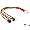 DELOCK Molex 4 pin apa > 4 x 2 pin ventillátor tápkábel