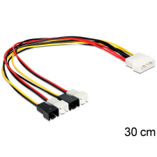 DELOCK Molex 4 pin apa > 4 x 2 pin ventillátor tápkábel kábel és adapter