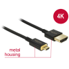  Delock Nagysebességű HDMI-kábel Ethernettel - HDMI-A-csatlakozódugó > HDMI Micro-D-csatlakozódugó,3D