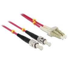 DELOCK OM4 optikai kábel LC/ST csatlakozás 1m (84685) (DE84685) kábel és adapter