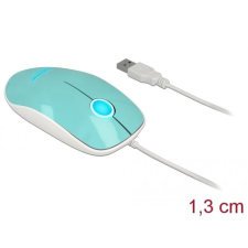  DeLock Optical 3-button LED Mouse USB Type-A Turquoise (12538) egér