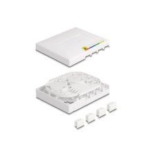  Delock Optikai szálas csatlakozó doboz FTTH falra szerelhető 4 x SC Simplex vagy LC Duplex számára, fehér színű egyéb hálózati eszköz