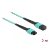 DELOCK Optikai szálkábel MPO anya - MPO anya12 szál, poláris B, multi módú OM4, 50/125 m, 2 m hossz